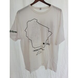 Milwaukee Bucks Wisconsin T-Shirt Mens XL White Skyline Graphic M&O Gold 4800
